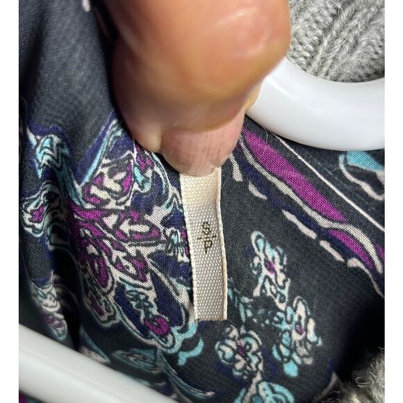 Free People gray checkered cardigan size Petite small - Picture 5 of 7